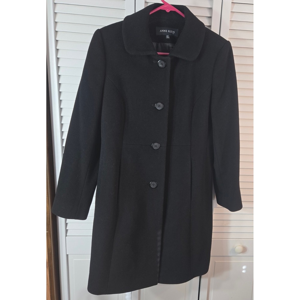 ANNE KLEIN LAMBSWOOL CASHMERE WOMANS LINED SIZE 10P COAT